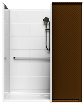 5' Alternate Roll-In Shower with Simulated Tile