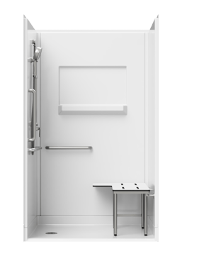 4-Piece Roll-in Shower