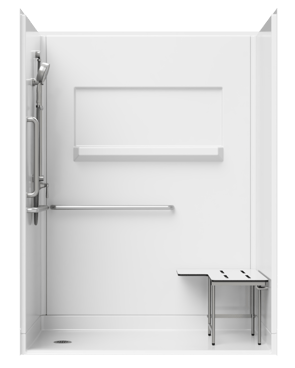 4-Piece Roll-in Shower