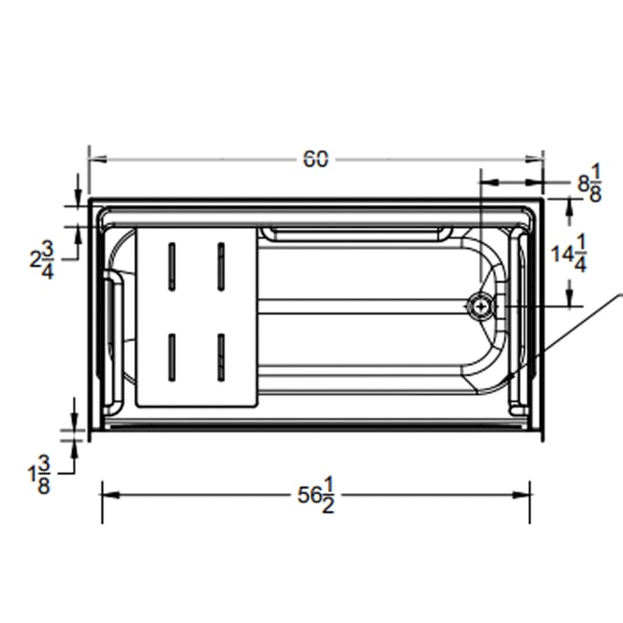 5' TubShower Combo Unit with Shelf