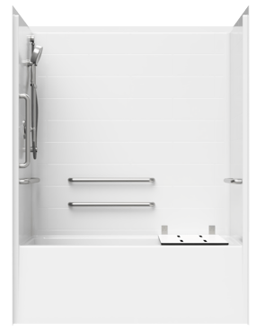 5’ Tub-Shower with Simulated Tile