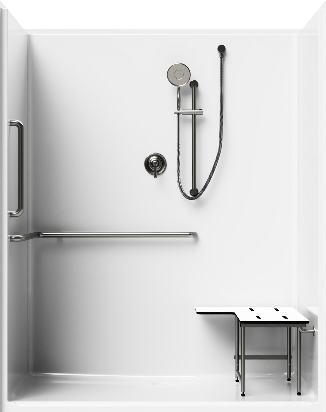 5' Roll-In Shower