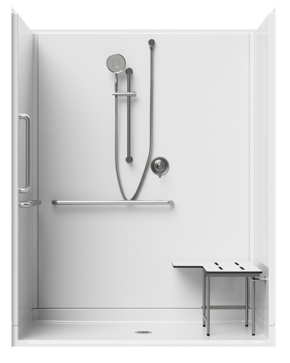 4-Piece Roll-in Shower