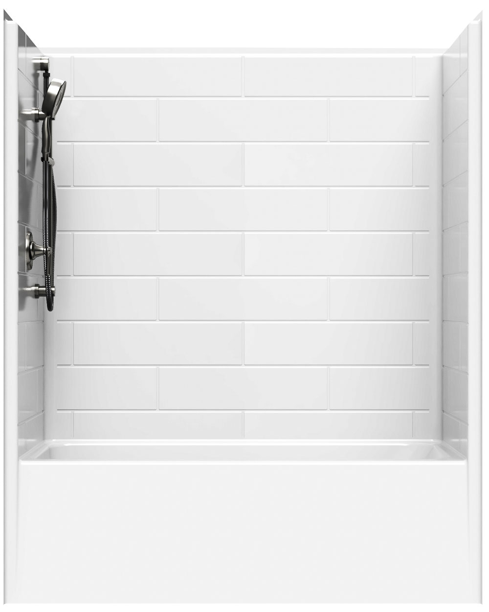 5’ Tub-Shower With Simulated Tile