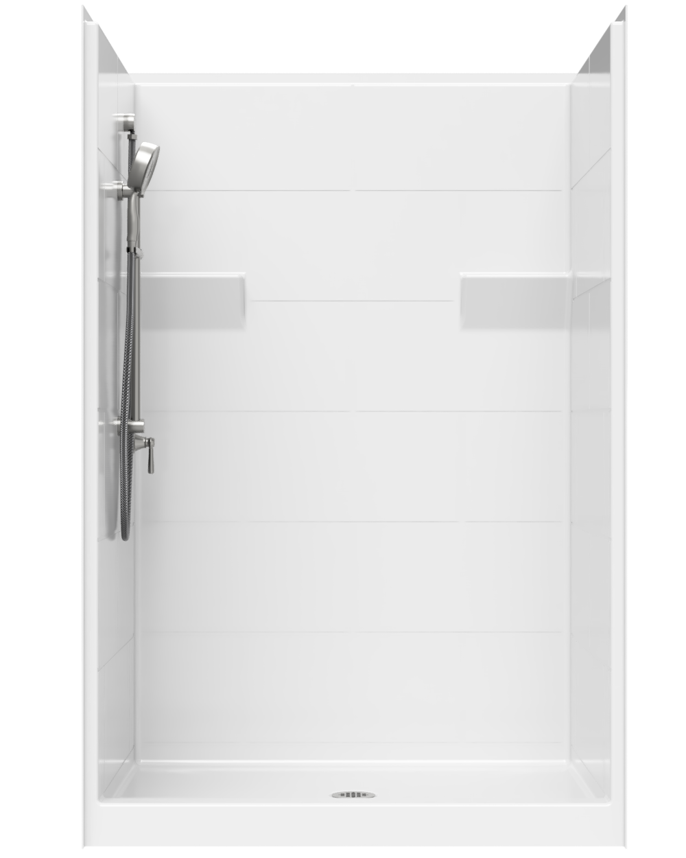 4’ Curbed Shower With Simulated Tile